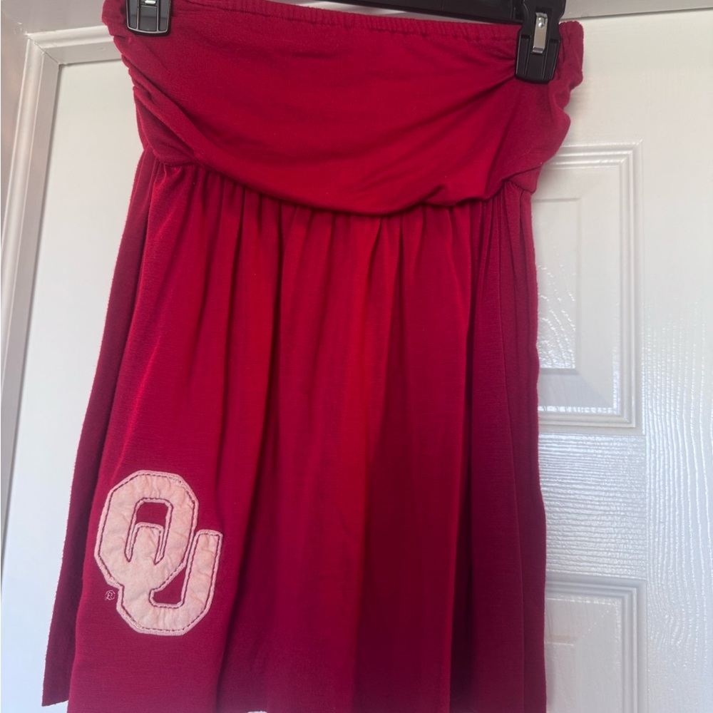 LivyLu Red Strapless Top - Oklahoma Sooners
